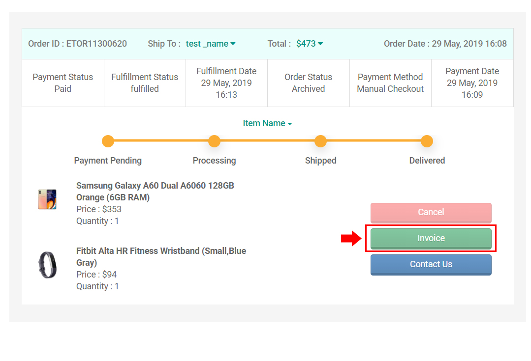 Print Invoice