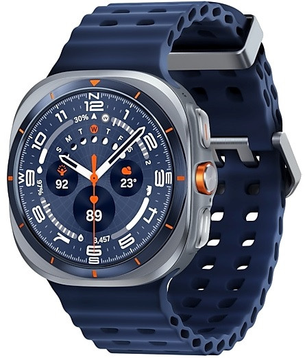 Samsung Galaxy Watch Ultra 2025 LTE SM-L705F 47mm Titanium Blue Case with Blue Marine Band
