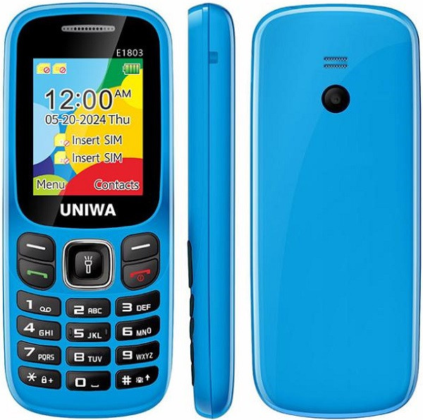 UNIWA E1803 Mobile Phone Dual Sim Blue