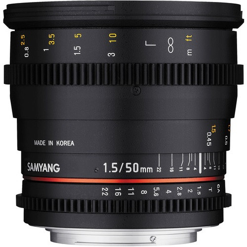 Samyang 50mm T1.5 VDSLR AS UMC Lens (Canon EF Mount)