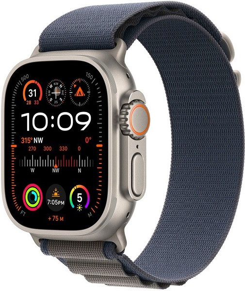 Apple Watch Ultra 2 GPS + Cellular 49mm Titanium Case with Small Blue Alpine Loop