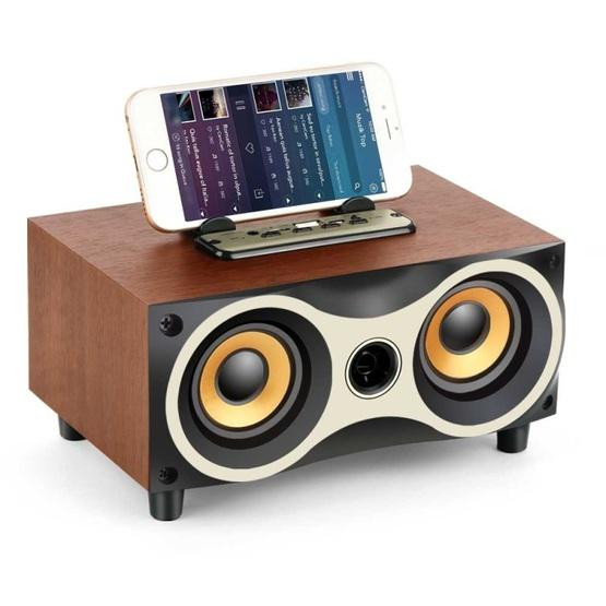 Portable Wooden Wireless Speaker Subwoofer Stereo