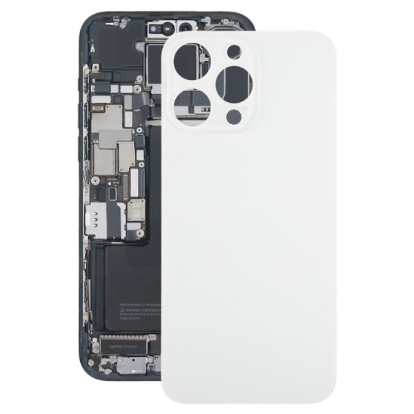 Glass Battery Back Cover for iPhone 15 Pro Max (White)