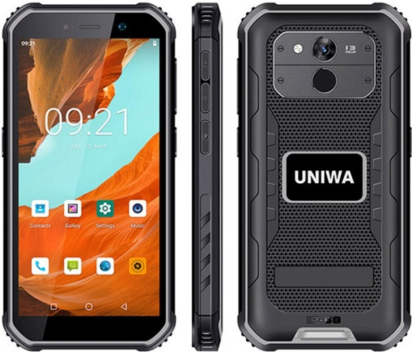 UNIWA F963 Pro Rugged Phone Dual Sim 64GB Black Grey (4GB RAM) - EU Plug