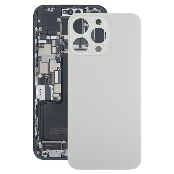 Glass Battery Back Cover for iPhone 15 Pro Max (Titanium)