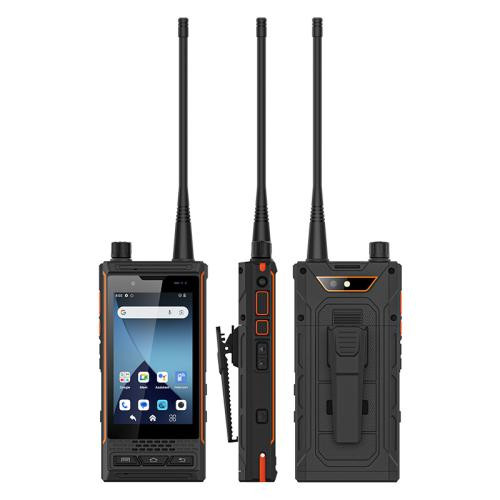 UNIWA P4 Plus VHF Walkie Talkie Rugged Phone Dual Sim 64GB Black (4GB RAM) - US Plug