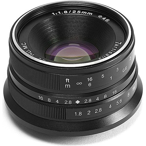 7Artisans 25mm f/1.8 Manual Focus Lens Black (Fuji X Mount)
