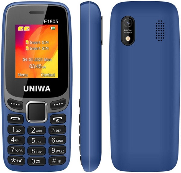 UNIWA E1805 Mobile Phone Dual Sim Blue