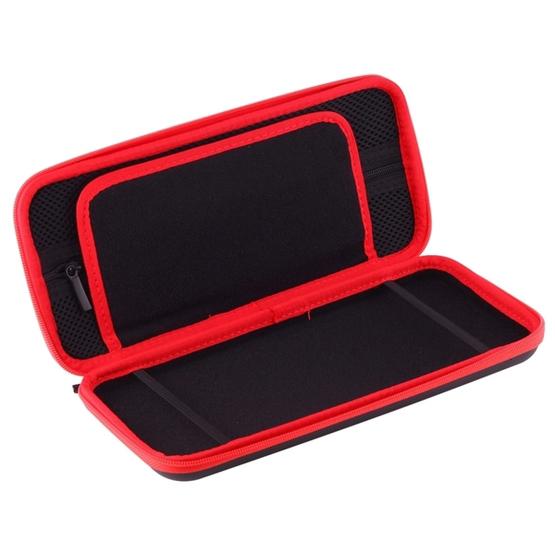 DOBE For Nintendo Switch Game Console Travel Carrying Storage Box Zipper Protective Bag Holder Shell(Black + Red)